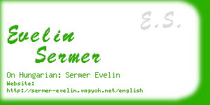 evelin sermer business card